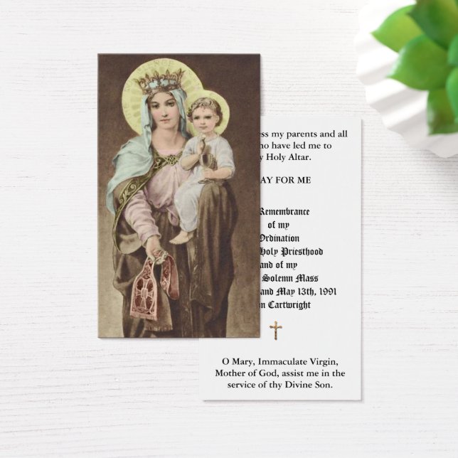 KATOLISK PRIESTERING - ÅRSDRIFTSKORT FÖR HELIGA VISITKORT (Skivbord)