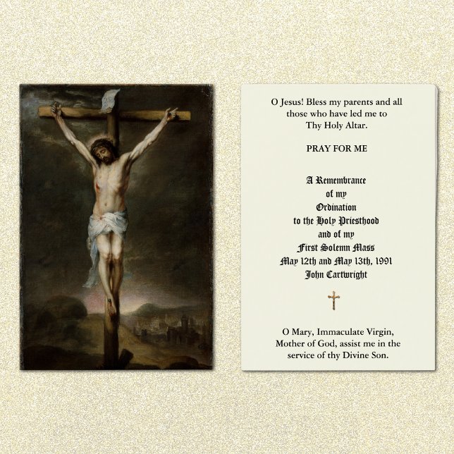 KATOLISK PRIESTERING - ÅRSDRIFTSKORT FÖR HELIGA VISITKORT (Skapare uppladdad)