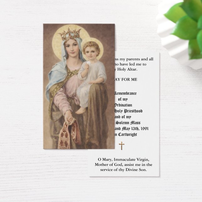 KATOLISK PRIESTERING - ÅRSDRIFTSKORT FÖR HELIGA VISITKORT (Skivbord)