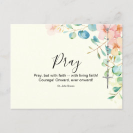 Katolisk Rosary Eucalyptus Religiösa Blommigt Peac Vykort