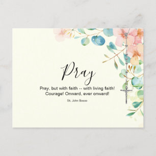 Katolisk Rosary Eucalyptus Religiösa Blommigt Peac Vykort