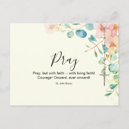 Katolisk Rosary Eucalyptus Religiösa Blommigt Peac Vykort
