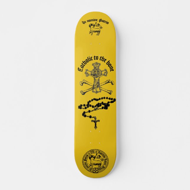 Katolisk till benet - Skateboard, 7¾ tum Deck Mini Skateboard Bräda 18,5 Cm (Framsida)