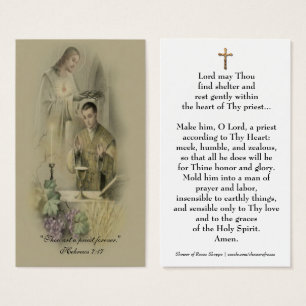 KATOLISKT PRAYER FÖR PRIESTER VISITKORT