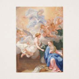 Katolsk Annunciation av Mary Memorare Prayer Visitkort