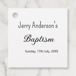 Katolsk baptism barn modern enkel QR minimal Gåvor Etiketter