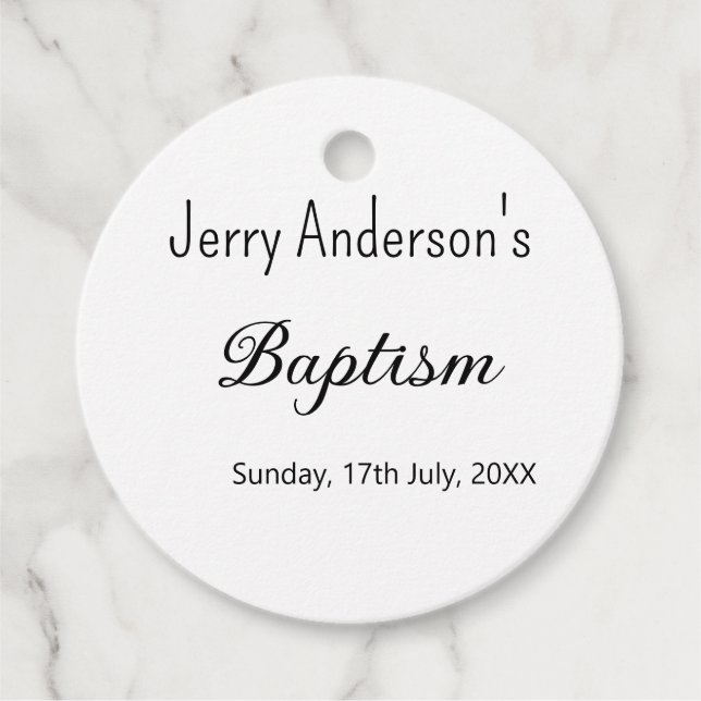 Katolsk baptism barn modern enkel QR minimal Gåvor Etiketter (Framsida)