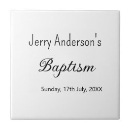 Katolsk baptism barn modern enkel QR minimal Kakelplatta