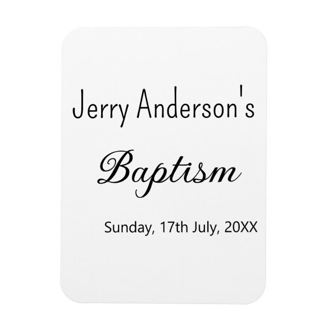 Katolsk baptism barn modern enkel QR minimal Magnet (Vertikal)