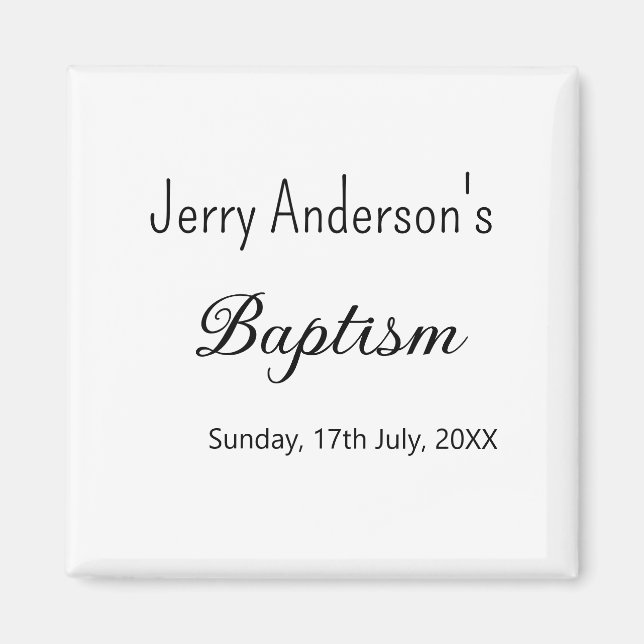 Katolsk baptism barn modern enkel QR minimal Magnet (Framsidan)