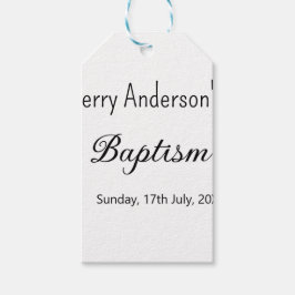 Katolsk baptism barn modern enkel QR minimal Presentetikett