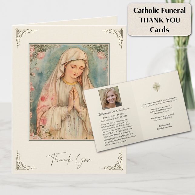 Katolsk begravning Mary Tack Anteckningskort (Skapare uppladdad)