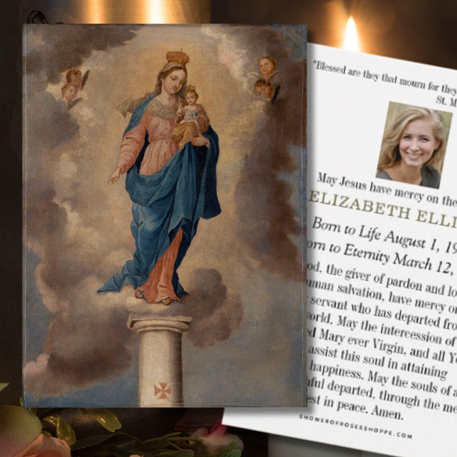 Katolsk begravning, Virgin Mary Jesus, Visitkort (Skapare uppladdad)