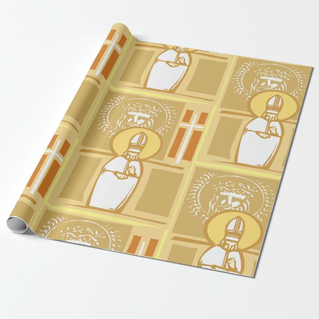 Katolsk biskop Nattvarden Kristetrofé Presentpapper (Utrullad)