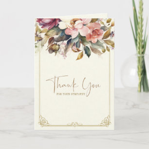 Katolsk blomsterkrans begravning kondoleans tack kort