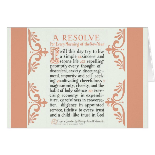 Katolsk bön för nytt år hälsningskort (Framsidan Horizontal)