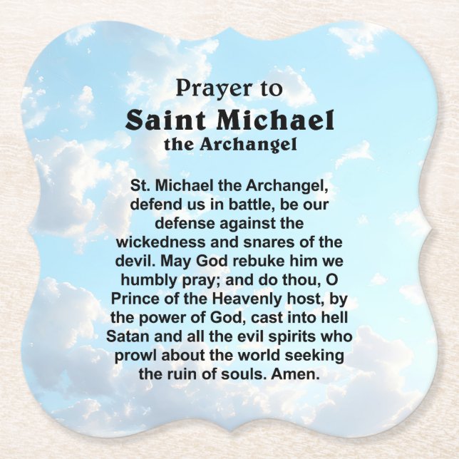 Katolsk bön för skydd och mod underlägg papper (Framsida)