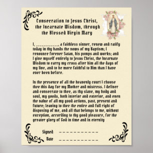 Katolsk bön till Jesus Virgin Mary Poster