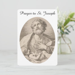 Katolsk bön till St Joseph Flat Card