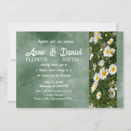 Katolsk bröllopsinbjudan i enkel Grönt Inbjudningar