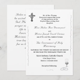 Katolsk bröllopsinbjudan Nuptial Grace Inbjudningar