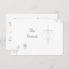 Katolsk bröllopsinbjudan till höstlig enhet tilläggskort