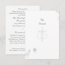 Katolsk bröllopsinbjudan till höstlig enhet