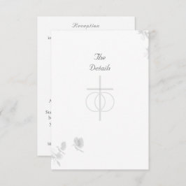 Katolsk bröllopsinbjudan till höstlig enhet tilläggskort