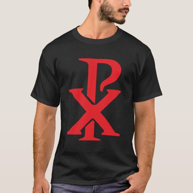 Katolsk ChiRho Tee Shirt (Framsida)