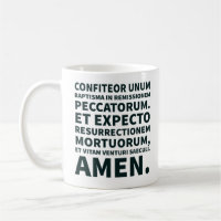 Katolsk Credo Latin Mass Black and White Modern