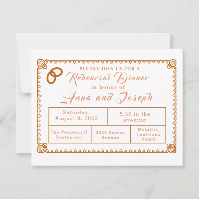 Katolsk Crucifix och Bröllop Ringar Rehearsal Midd (Framsida)