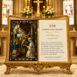 Katolsk Falsk Glasmosaik Förlovning Maria Josef Visitkort