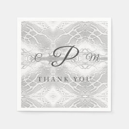 Katolsk faux-satin Monogrammed Pappersservett