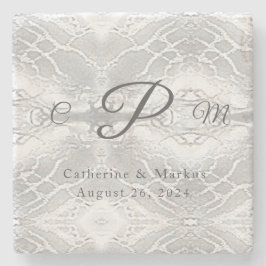 Katolsk faux-satin Monogrammed Stenunderlägg