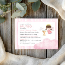 Katolsk Flicka Cute Watercolor Angel Baptism