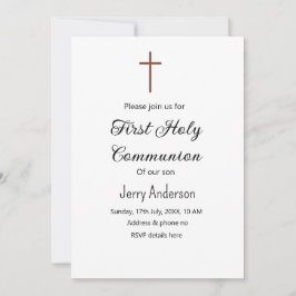Katolsk första heliga, enkel QR minimal Inbjudningar