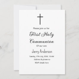 Katolsk första heliga, enkel QR minimal Inbjudningar