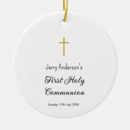 Katolsk första heliga, enkel QR minimal Julgransprydnad Keramik