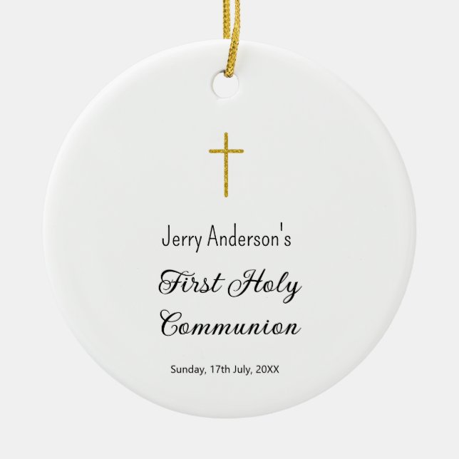 Katolsk första heliga, enkel QR minimal Julgransprydnad Keramik (Framsidan)