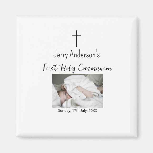 Katolsk första heliga, enkel QR minimal Magnet (Framsidan)