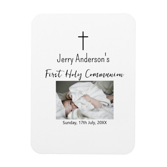 Katolsk första heliga, enkel QR minimal Magnet (Vertikal)