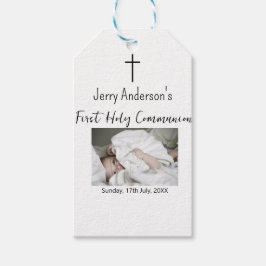 Katolsk första heliga, enkel QR minimal Presentetikett