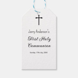 Katolsk första heliga, enkel QR minimal Presentetikett