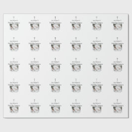 Katolsk första heliga, enkel QR minimal Presentpapper