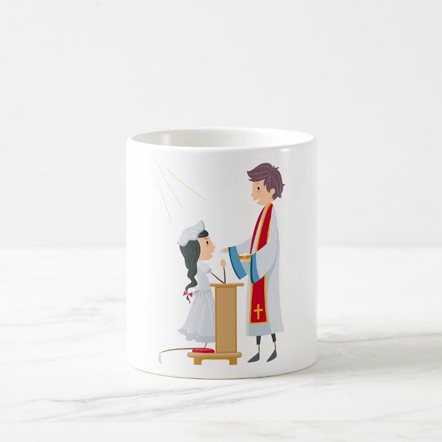 Katolsk första kommunion flicka kaffemugg (Skapare uppladdad)