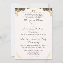 Katolsk Grace Wedding-inbjudan
