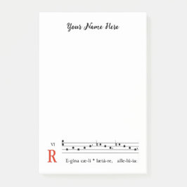 Katolsk Gregorian Chant Classical Music Post-it Block