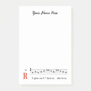 Katolsk Gregorian Chant Classical Music Post-it Block
