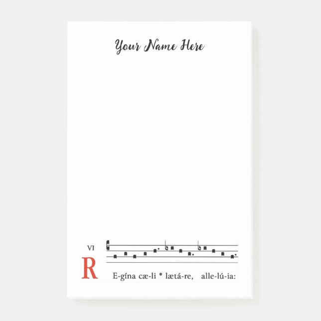Katolsk Gregorian Chant Classical Music Post-it Block (Framsida)