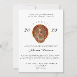 Katolsk Helig Heart Jesu Studenten Announcement Inbjudningar